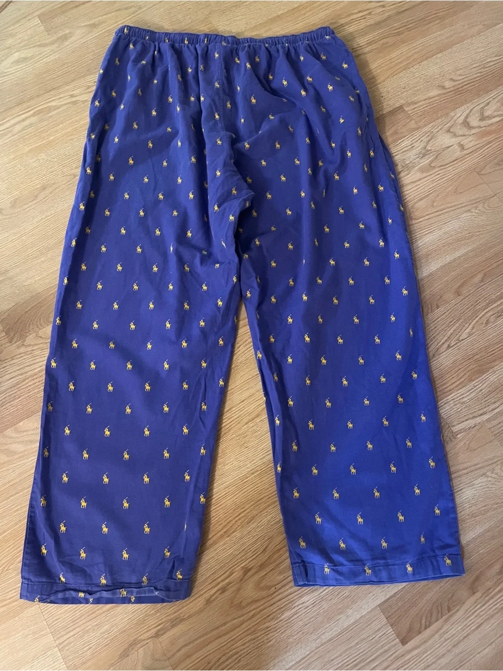 Polo by Ralph Lauren Royal Blue Pajama Pants with Gold Pony Embroidery